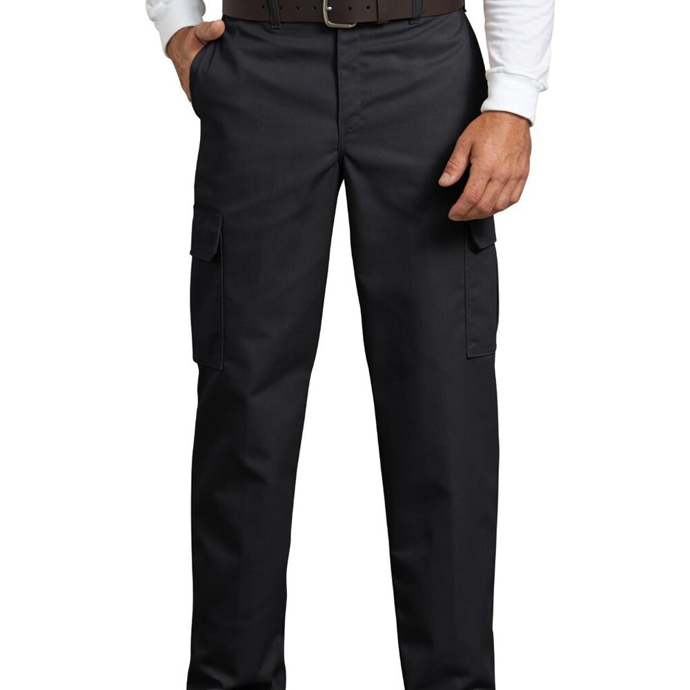 Dickies Relaxed Fit Mens Cargo Pants Size 44x30 Black Durable Workwear